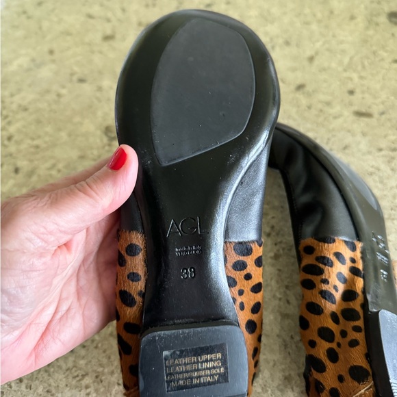 NWOT Attilio Giusti Leombruni Animal Print Italian Ballet Flats 8 U.S./38 Eur - Picture 2 of 8